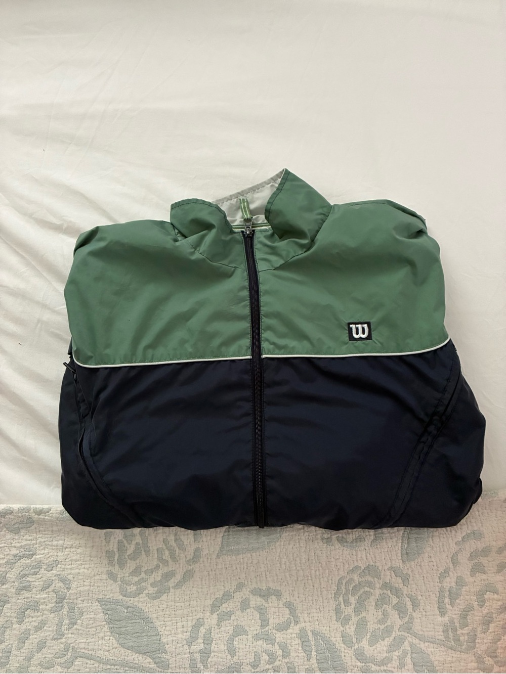 Wilson Mint Green and Navy Zip-Up Jacket